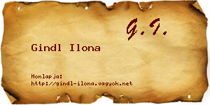 Gindl Ilona névjegykártya